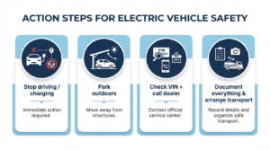 electric vehicle incident four step infographic
