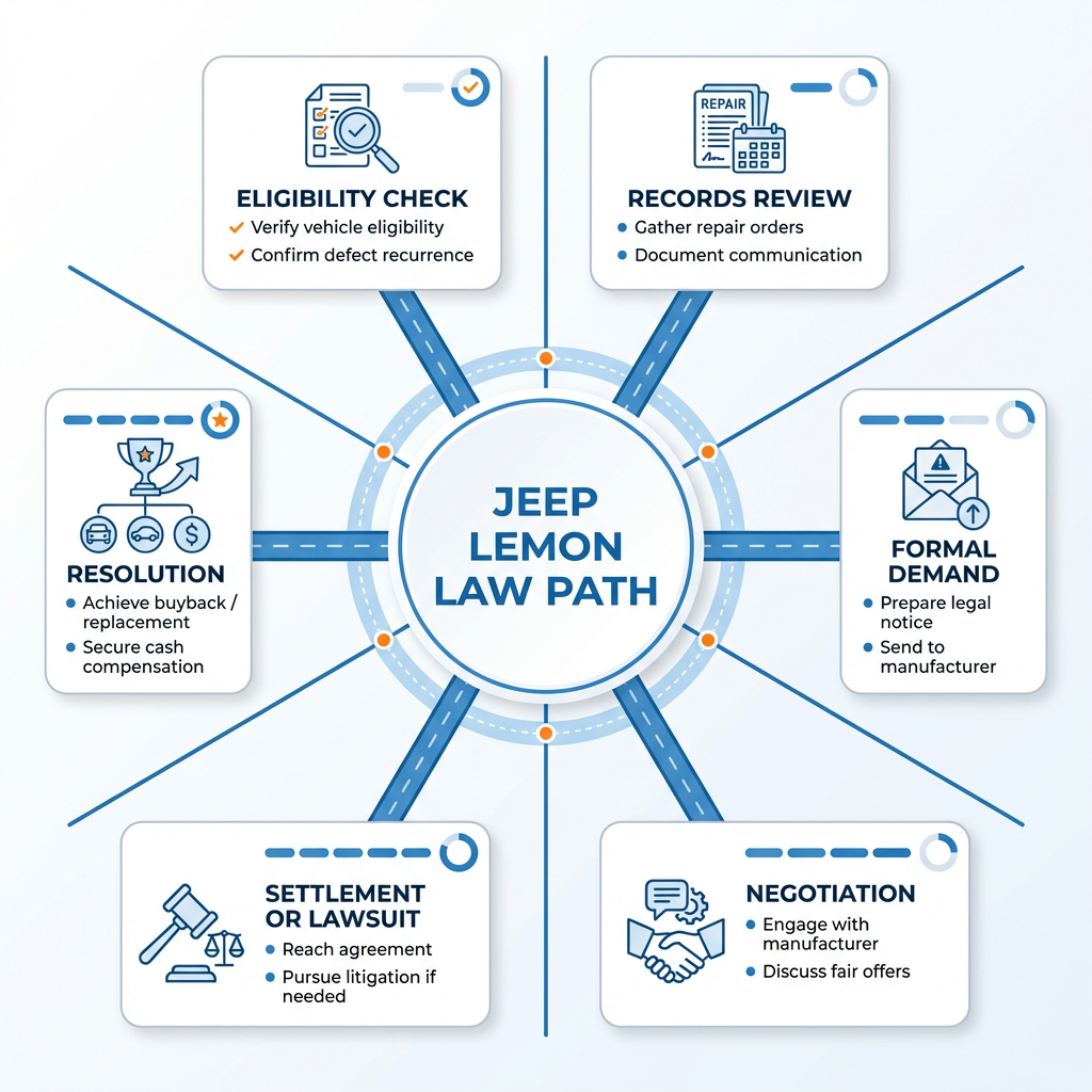 Jeep Lemon Law: step-by-step infographic