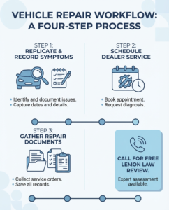 lemon law case review workflow infographic