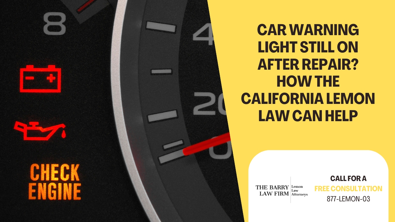 a warning light on the car dashboard