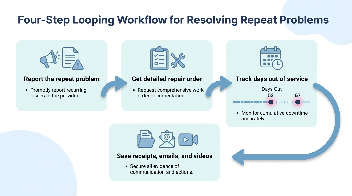 four step service loop infographic