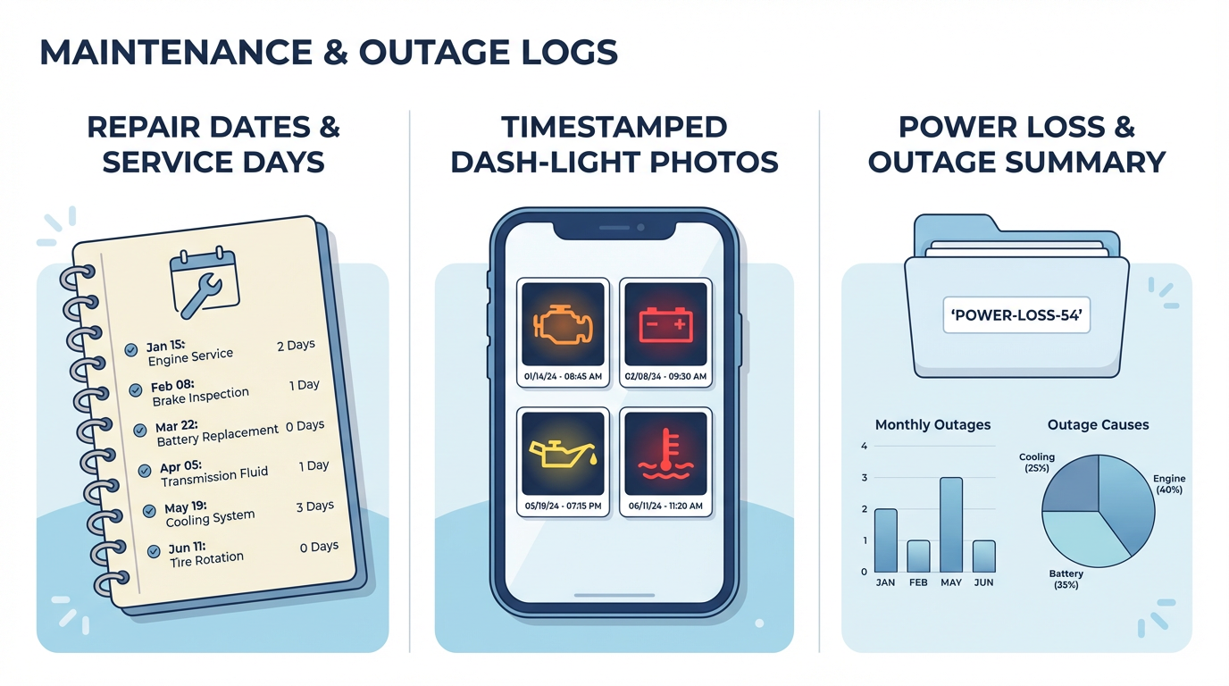a 3 step infographic on power loss in vehicles